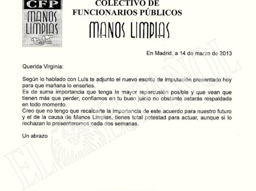 Carta de Miguel Bernad a Virginia López-Negrete por el 'asunto BBVA'