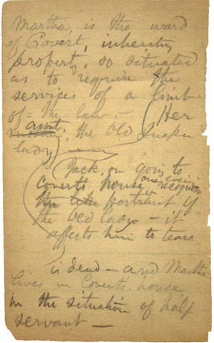 Notas de Whitman para Jack Engle (Biblioteca del Congreso de los Estados Unidos)