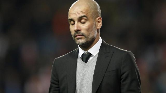 Pep Guardiola, durante un partido de hace cuatro años