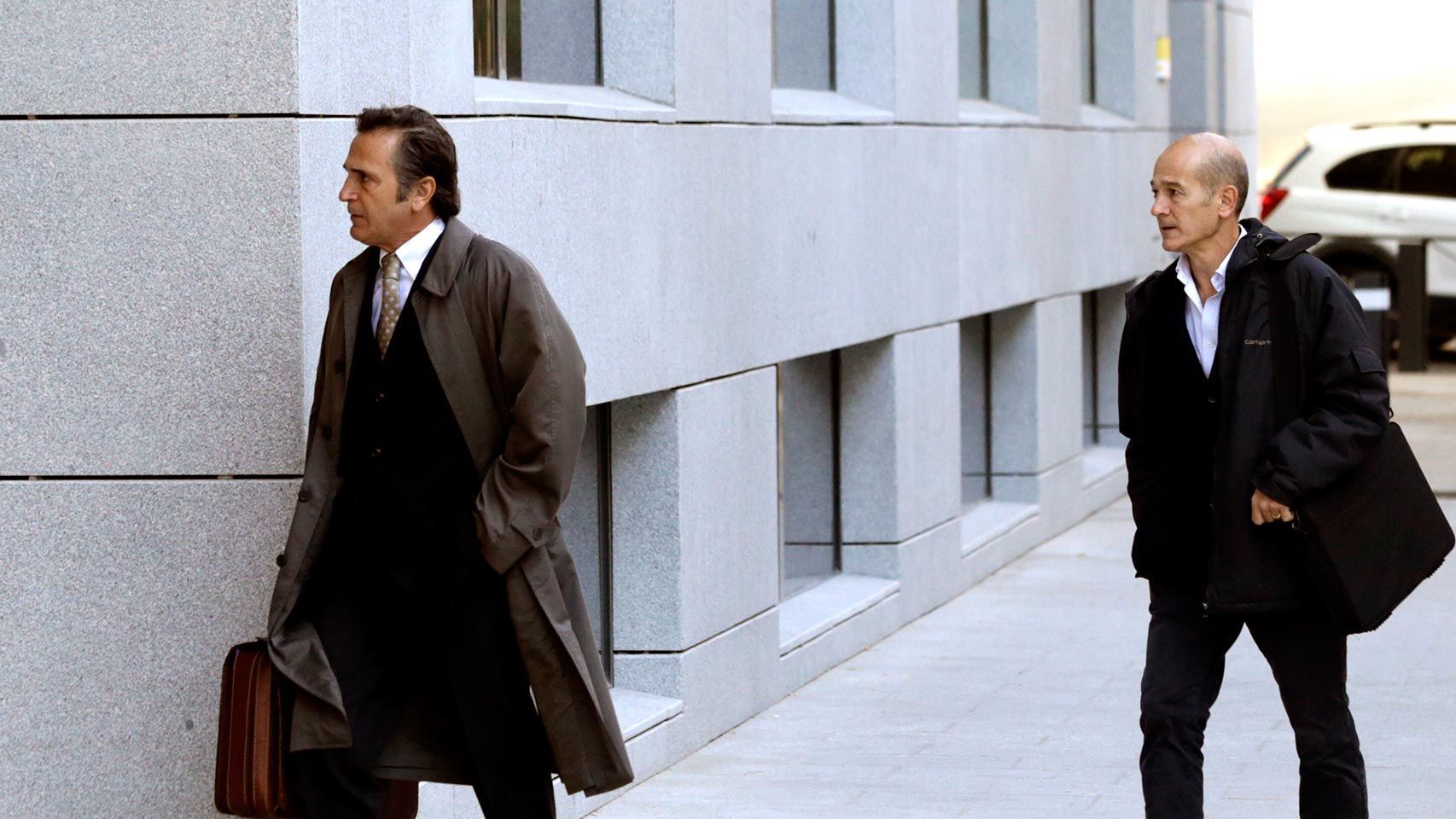 Josep y Pere Pujol Ferrusola, a su llegada a la Audiencia Nacional