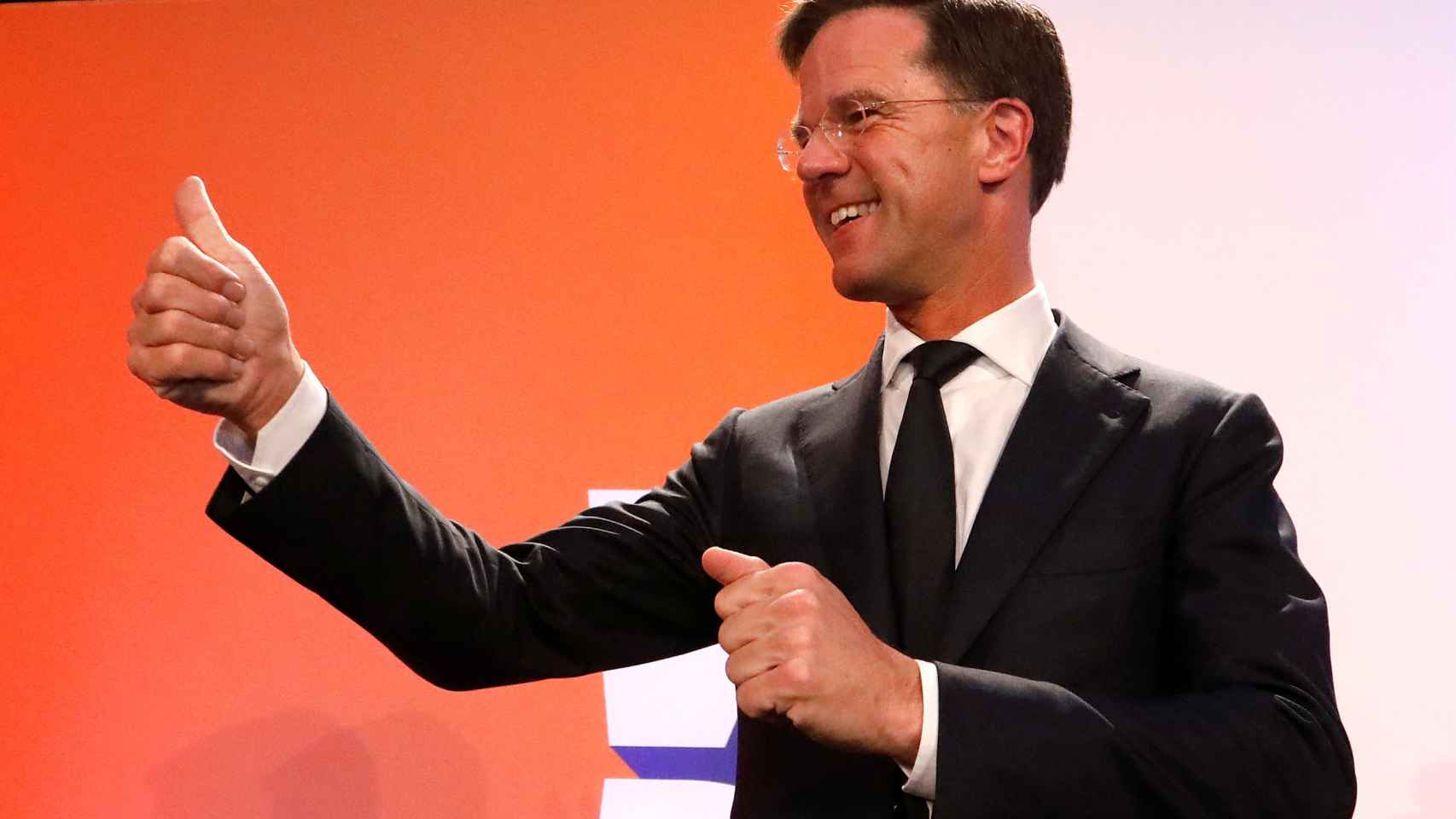 Rutte celebra su amplia victoria en las elecciones holandesas
