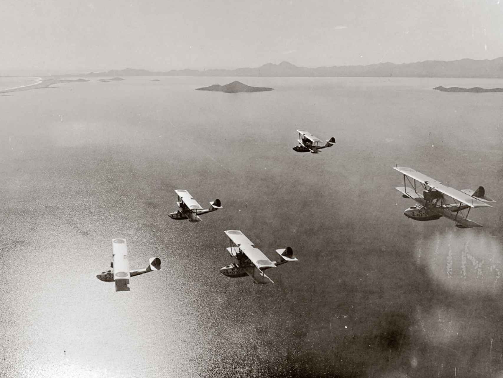 Imagen aérea del Mar Menor en 1936.