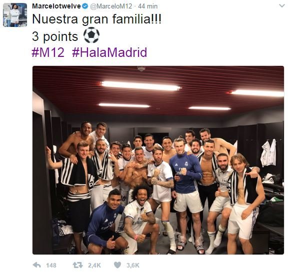 Marcelo y Casemiro presumen de familia madridista