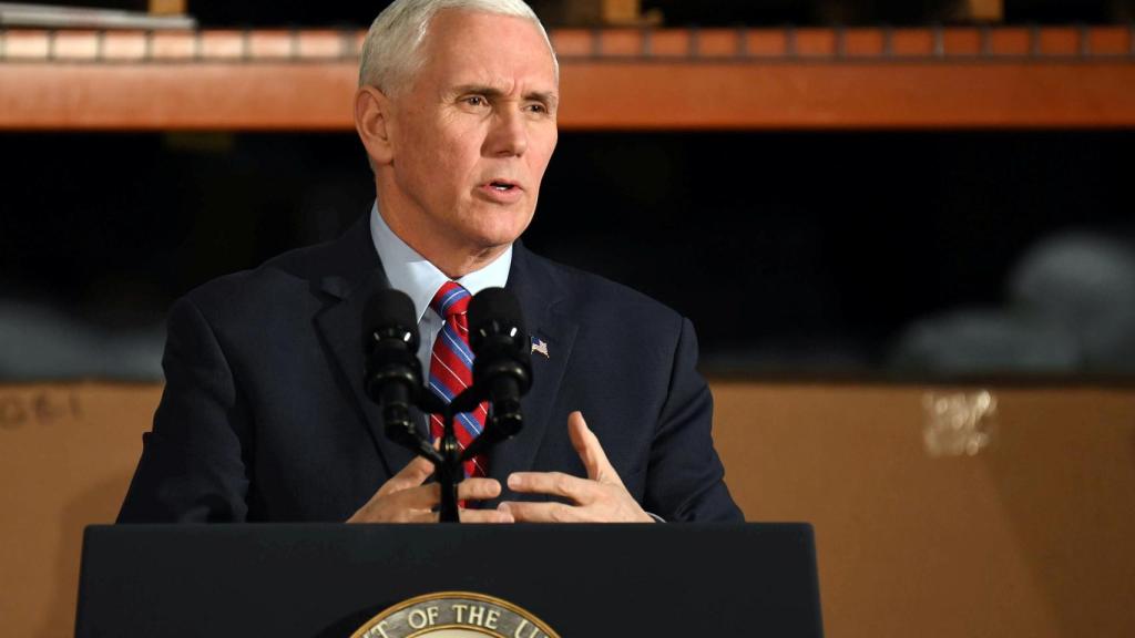 Mike Pence, durante una comparecencia ante la prensa.