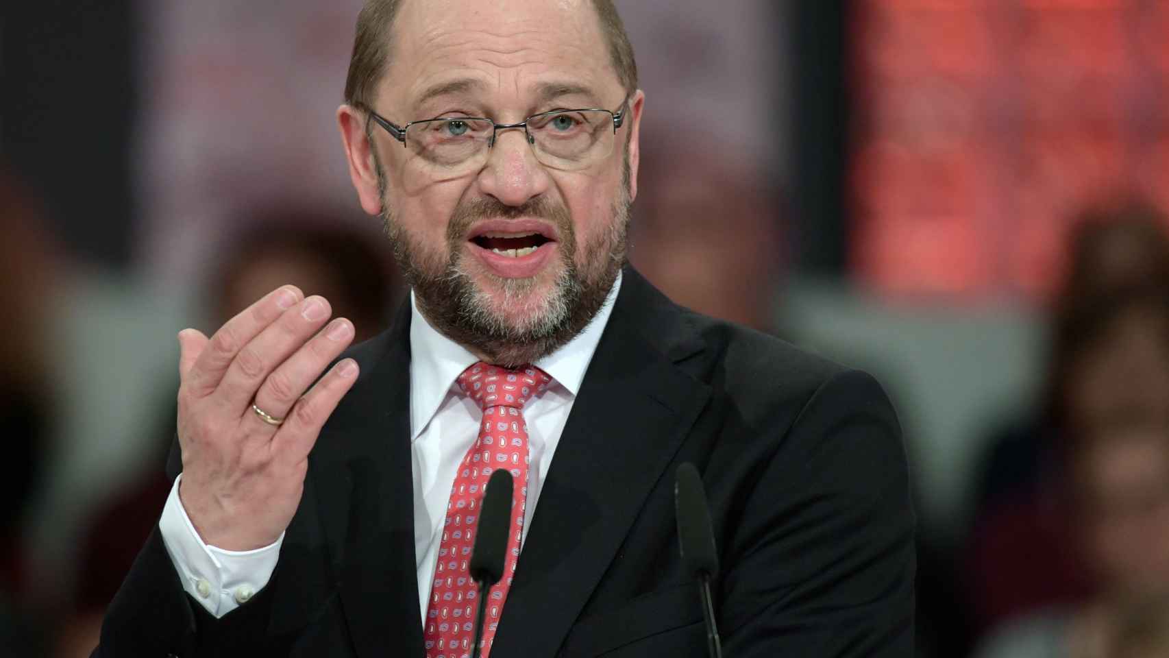 Schulz, durante un momento de su discurso