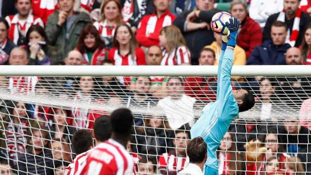 Paradón de Keylor Navas en San Mamés