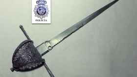 Imagen de la daga de Cervantes que ha sido recuperada.