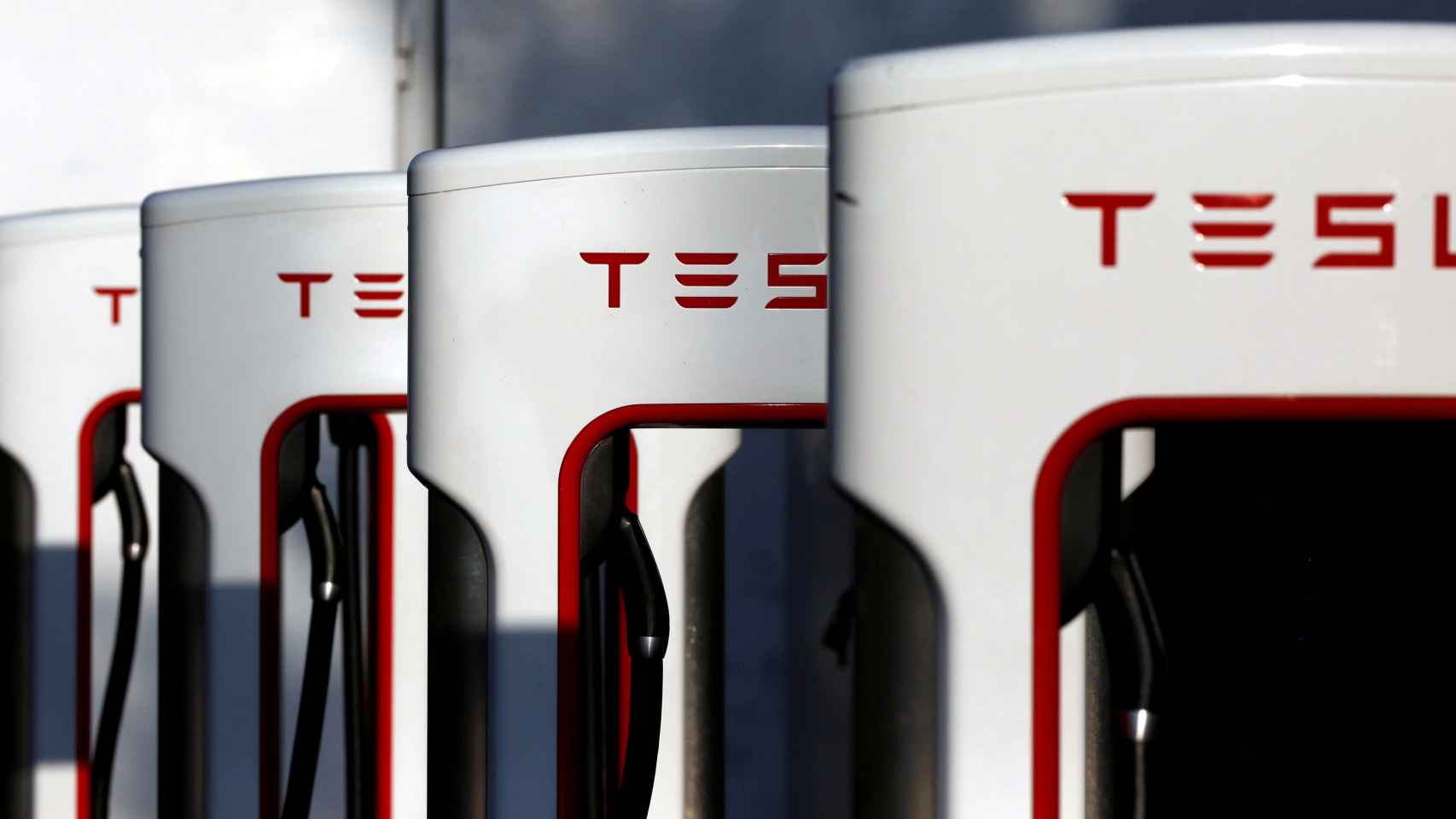 Supercargadores de Tesla en California.