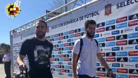Nacho y Carvajal con la Selección. Foto rfef.es