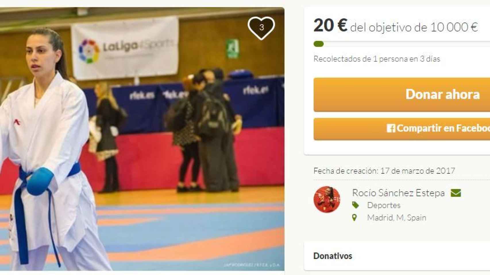 Crowdfunding de Rocío Sánchez.