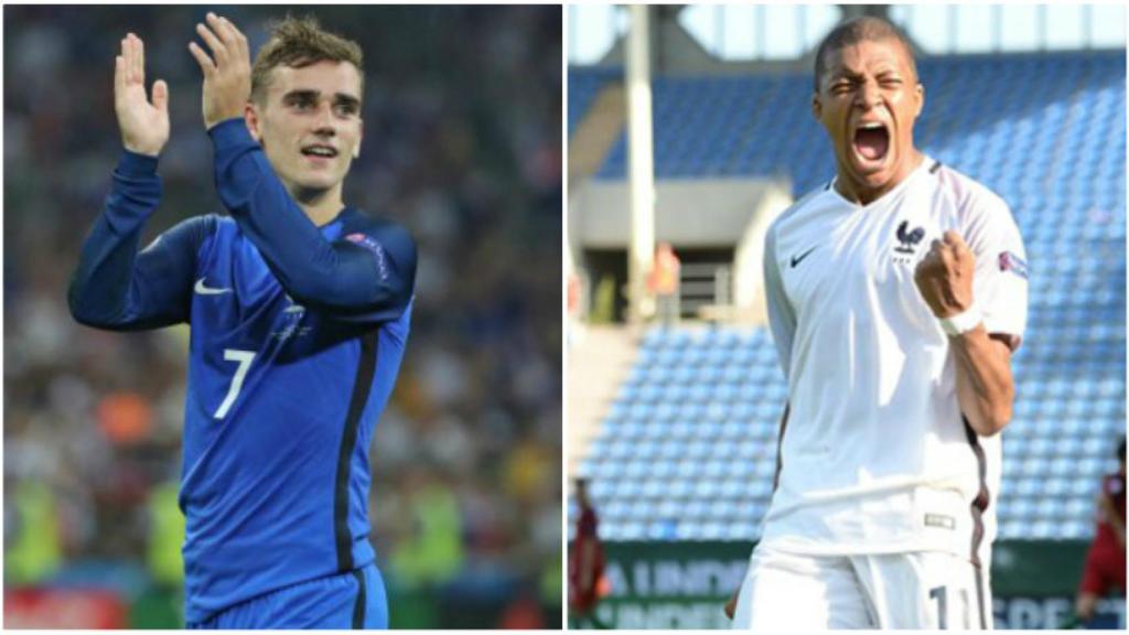 Griezmann y Mbappé. Foto: fff.fr