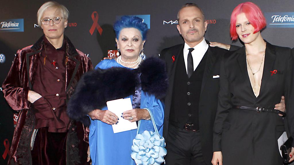 Lucía Dominguín, Lucía Bosé, Miguel Bosé y Bimba Bosé.