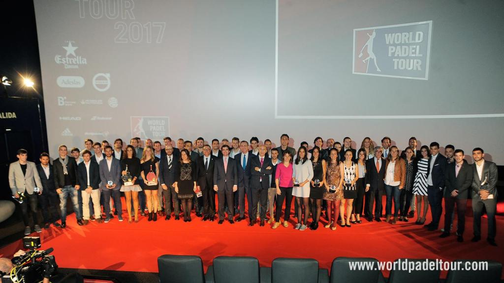 Foto de familia de la presentación del World Padel Tour 2017.