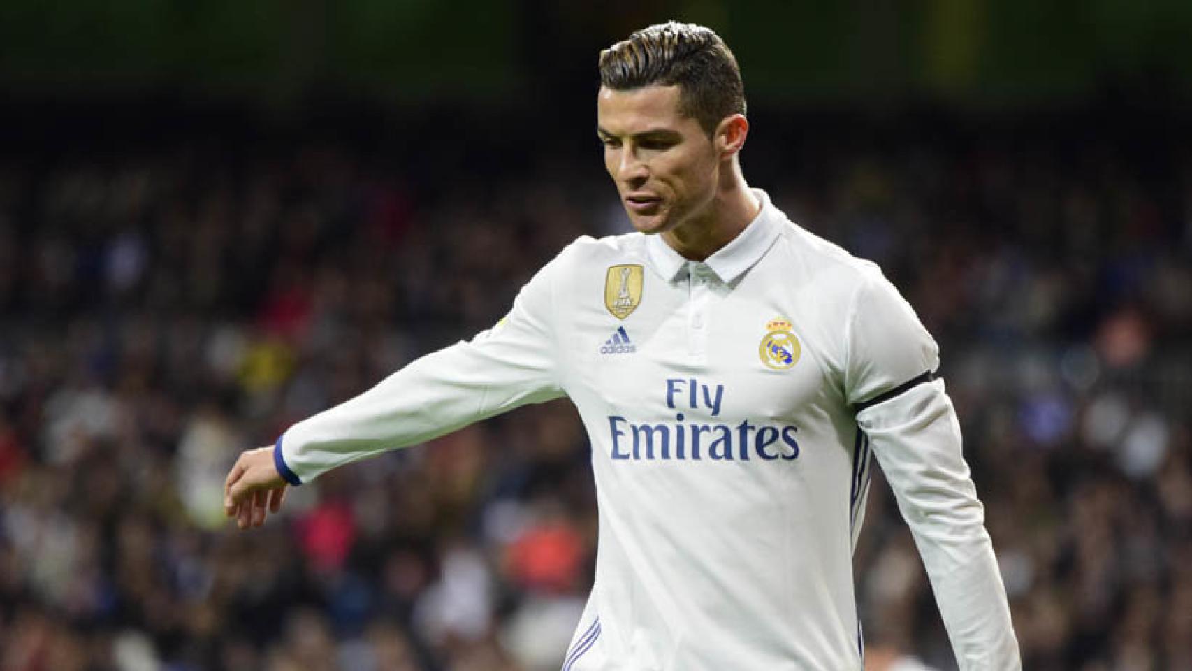 Cristiano lamentándose tras una jugada en el Real Madrid-Betis. Foto: Lucía Contreras/El Bernabéu