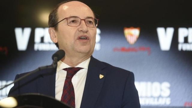 Pepe Castro en el acto. Foto: sevillafc.es