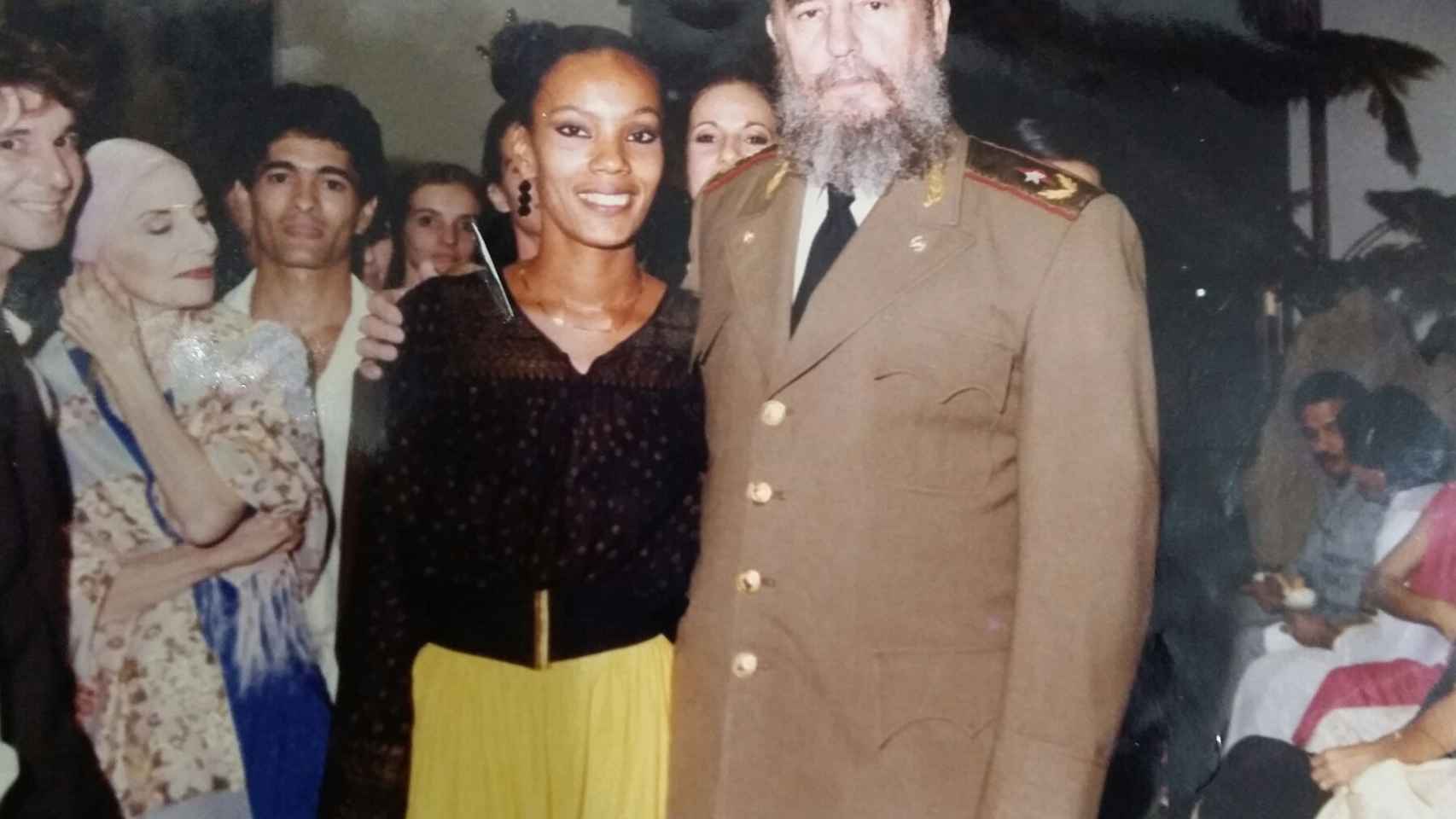 Dagmara Brown y Fidel Castro.