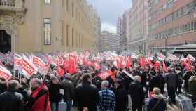 Manifestación de los sindicatos en Valladolid
