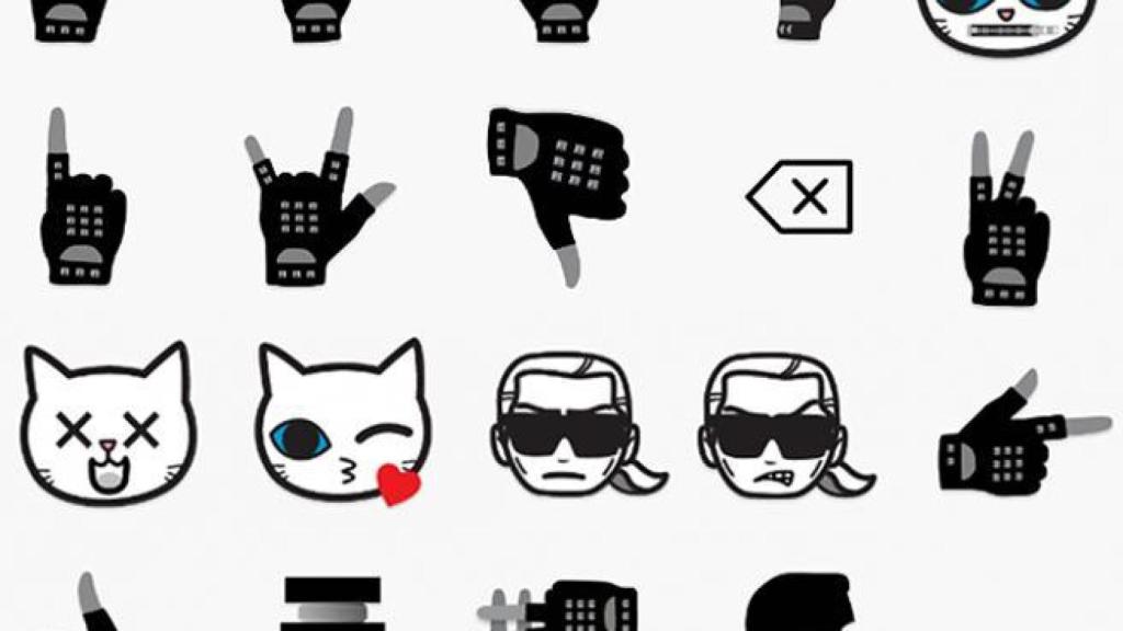 Algunos de los emoticonos de la colección EmotiKarl. | Foto: Google Play.