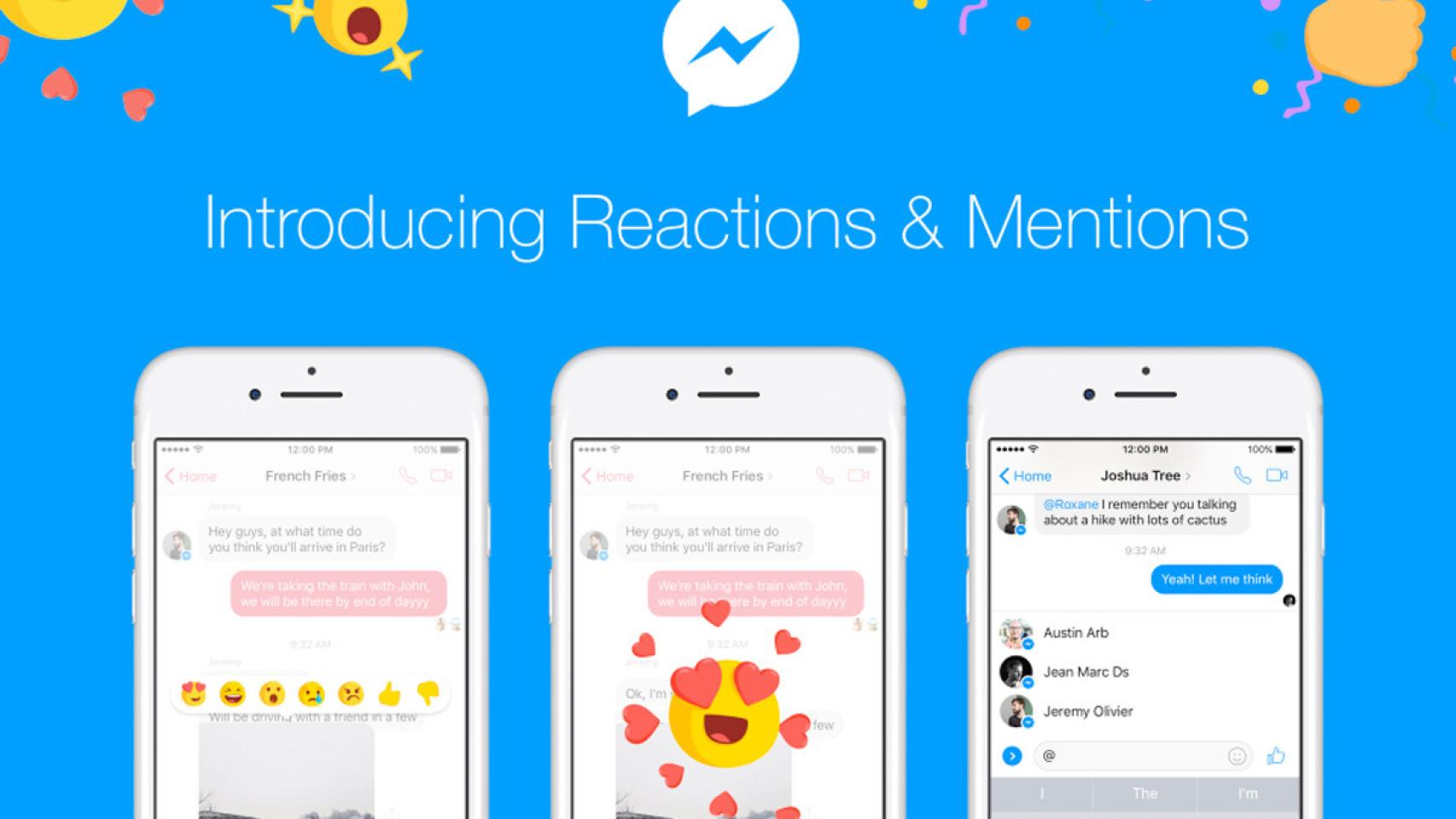 Facebook Messenger incluye reacciones y menciones a cada comentario