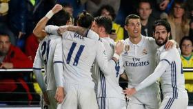 El Real Madrid celebrando un gol