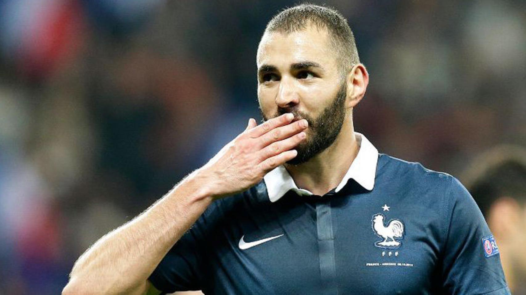 Benzema en un partido con la selección francesa. Foto: fff.fr