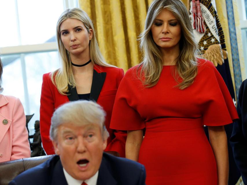 Donald Trump, Ivanka y Melania.