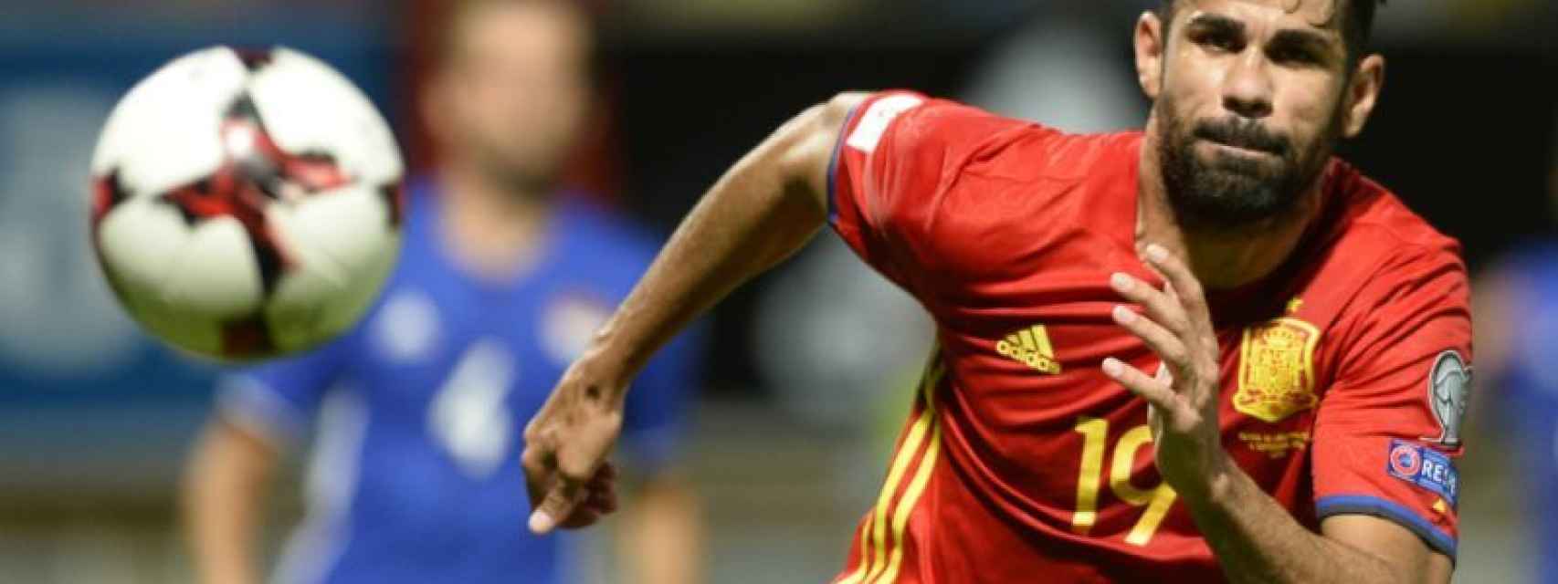 Diego Costa, durante un partido con la Selección.
