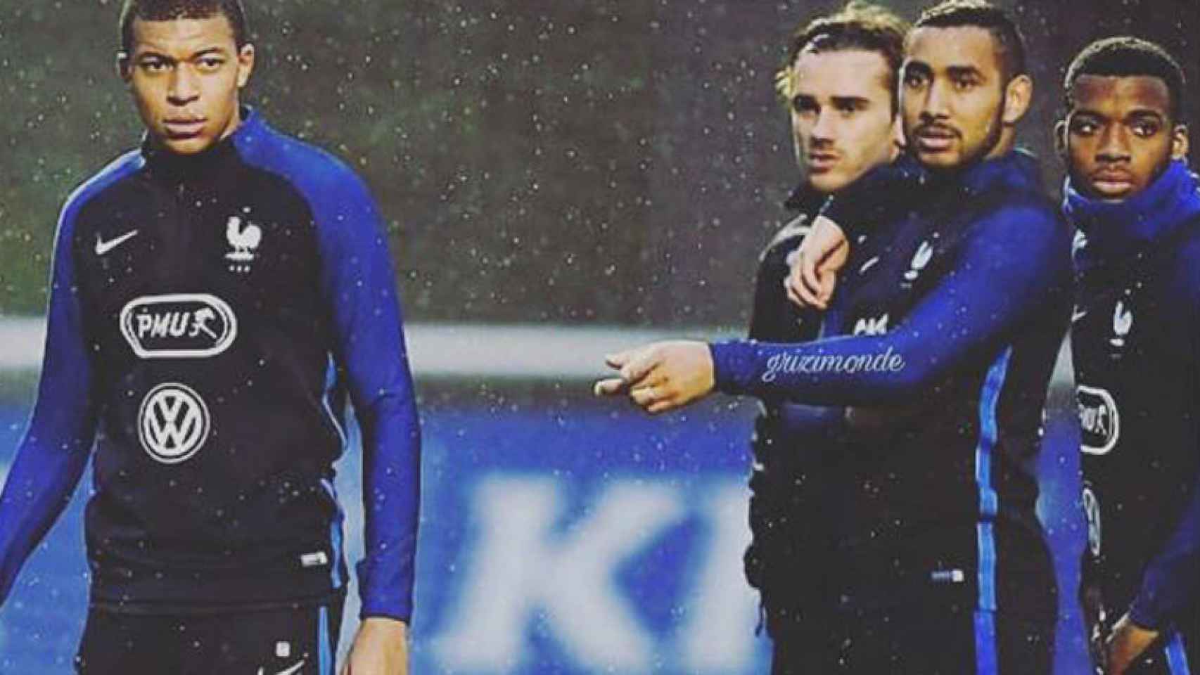 Griezmann y Mbappé en la selección francesa. Foto: Instagram: (@antogriezmann)