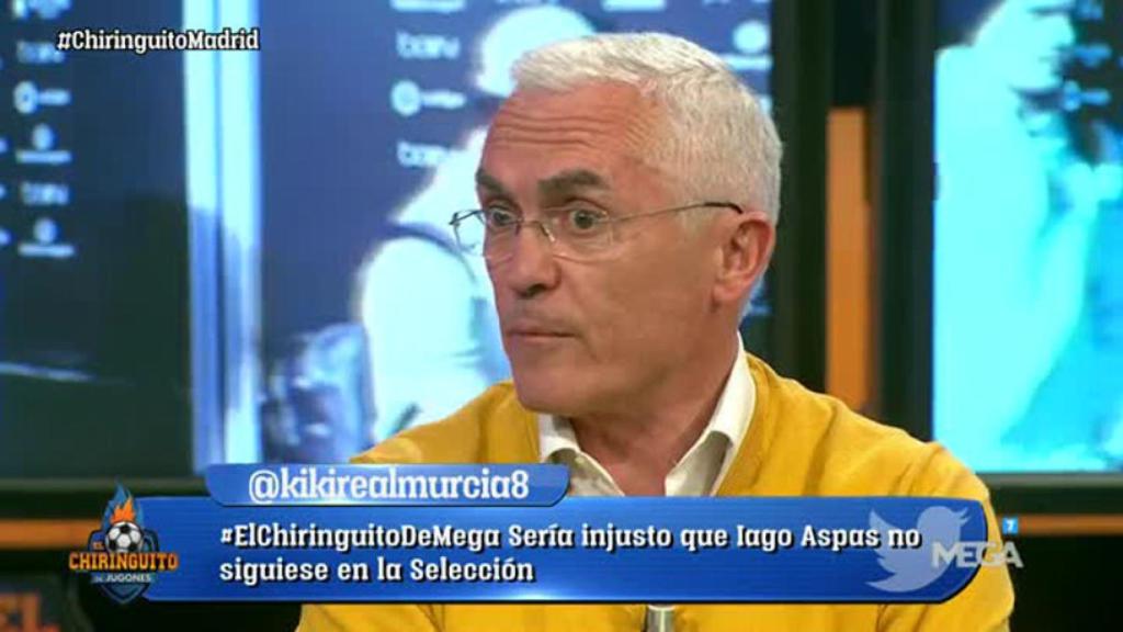 Paco García Caridad, en El Chiringuito. Foto: Twitter (@elchiringuitotv)