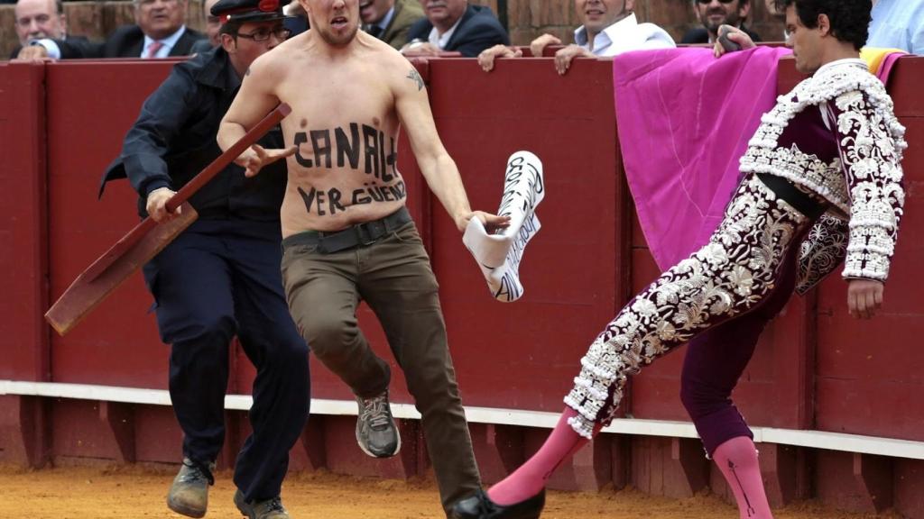 Peter Janssen, durante una corrida.