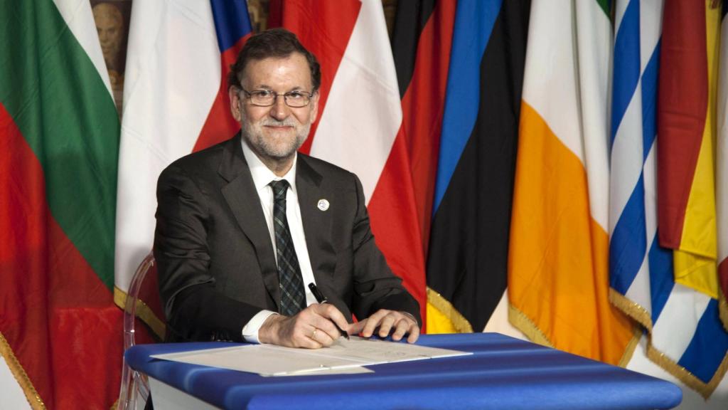 Rajoy firma la declaración de Roma