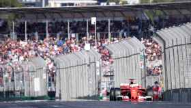 Vettel, durante la carrera en Melbourne.