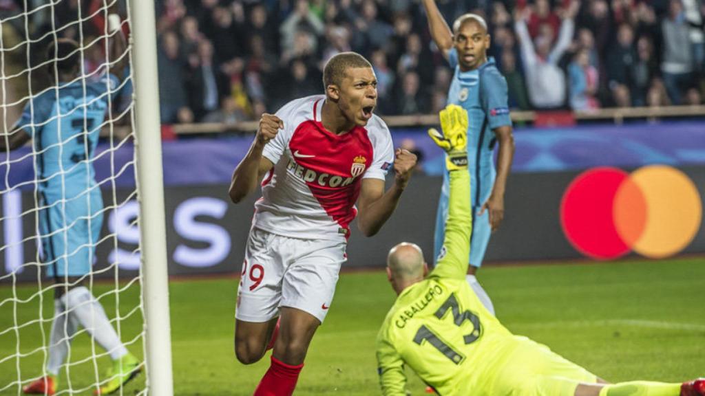 Mbappé en un partido con el Mónaco. Foto: asmonaco.com