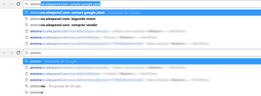 Borras las sugerencias de búsqueda de Google Chrome