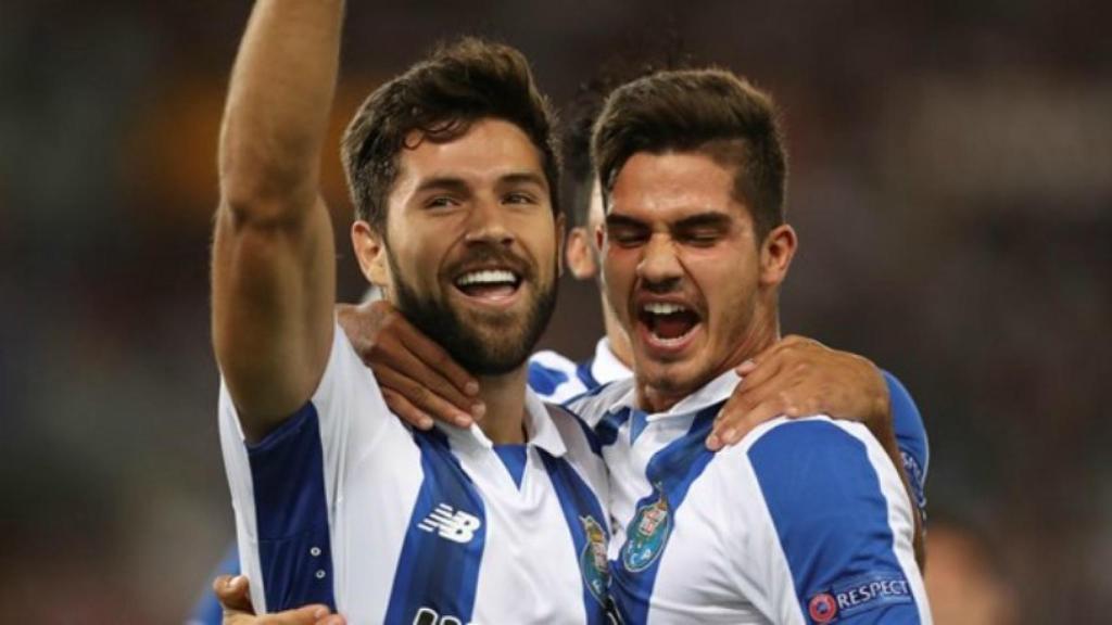 Felipe y André Silva en un encuentro con el Oporto. Foto fcporto.pt