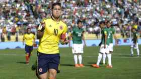 James celebra un gol con Colombia. Foto: fcf.com.co