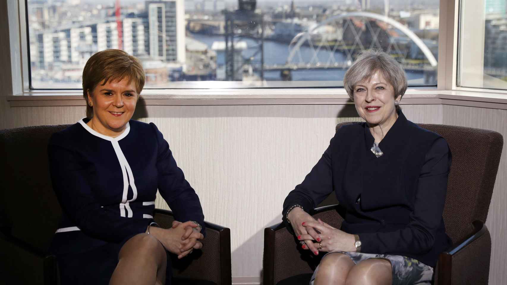 May y Sturgeon se han reunido en Escocia dos días antes del inicio del brexit.