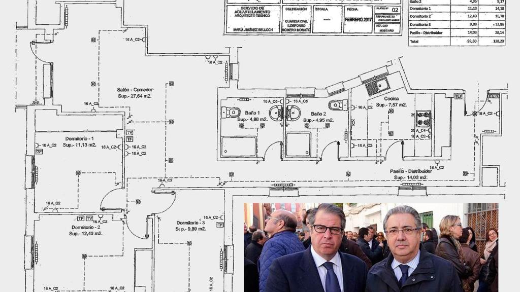 El piso de Serrano, tras la reforma, cuenta con tres habitaciones, dos baños y un salón de 27 metros.