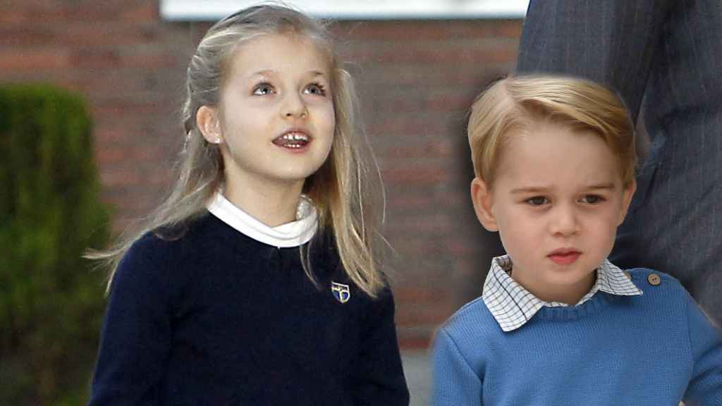 Leonor de Borbón y Jorge de Inglaterra, listos para ir al colegio.