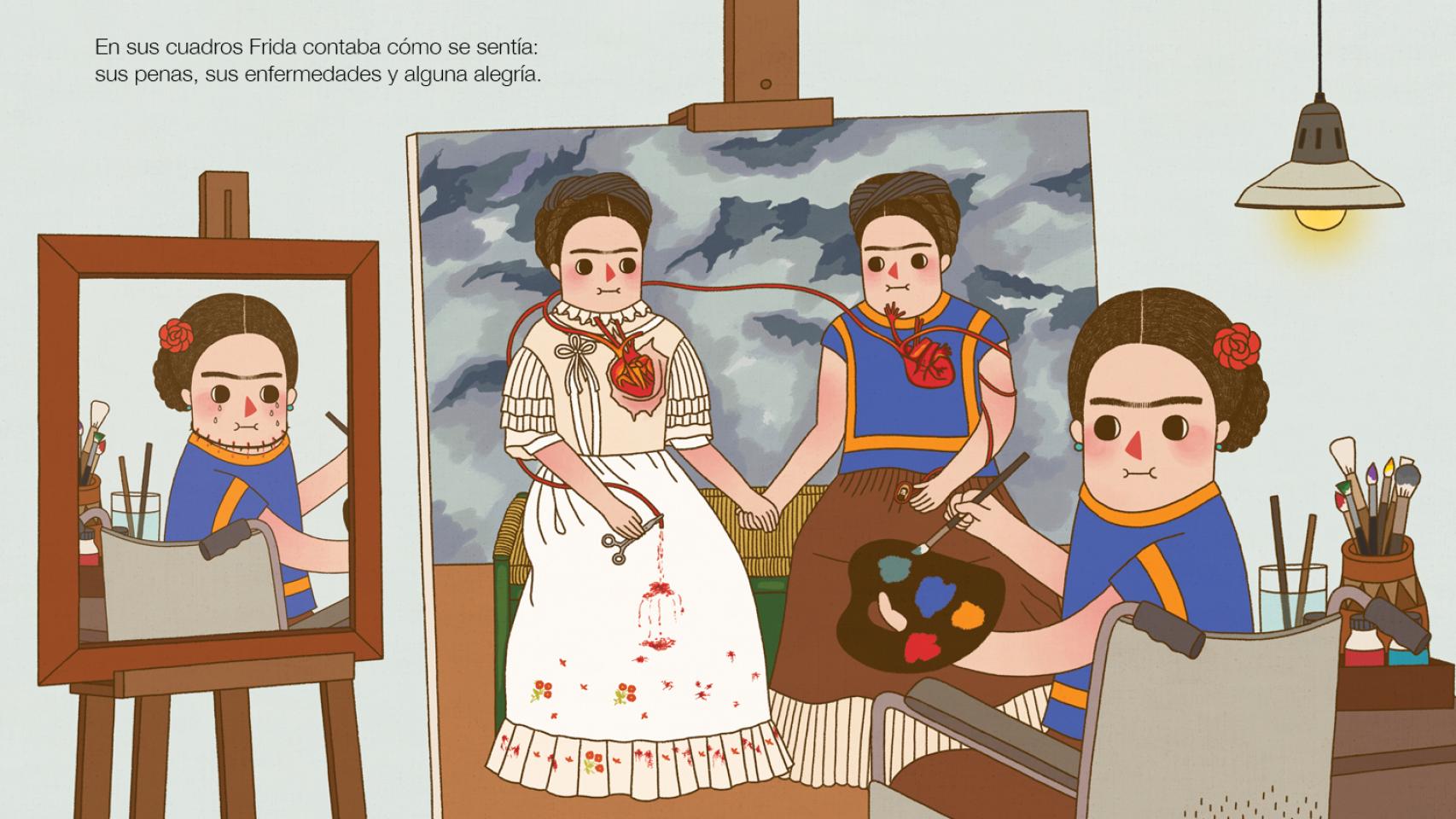 Ilustración de Gee Gan Eng para Pequeña&GRANDE Frida Kahlo de Isabel Sánchez Vegara (Editorial ALBA).