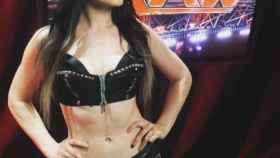 Saraya-Jade, antes de un combate de Wrestling.