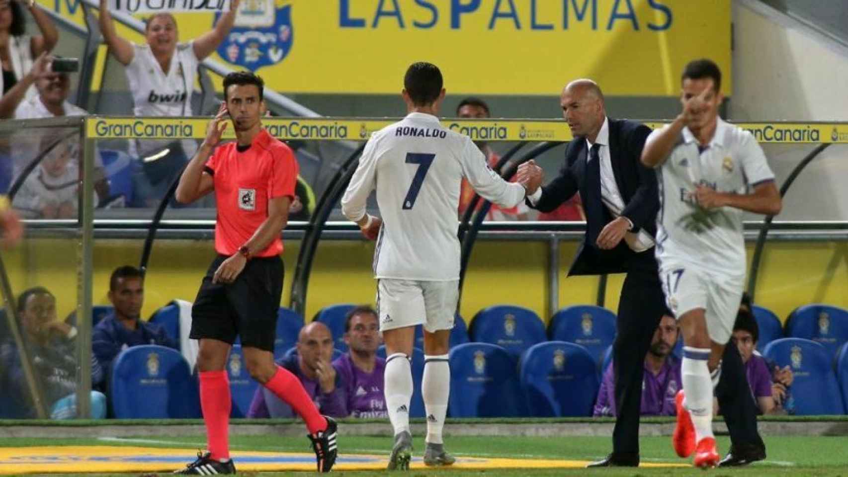Zidane cambió a Cristiano Ronaldo en el empate frente a Las Palmas