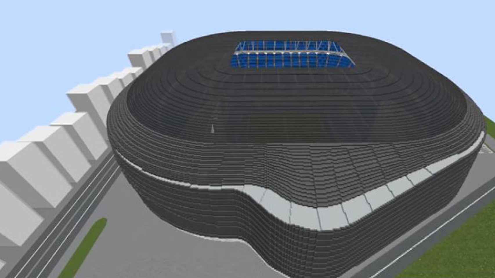 Versión minecraft del nuevo Bernabéu realizada por The Holder