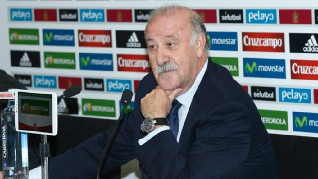 Del Bosque en rueda de prensa. Foto rfef.es