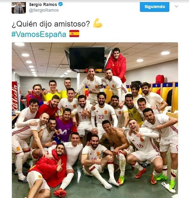 Ramos presume de selección española