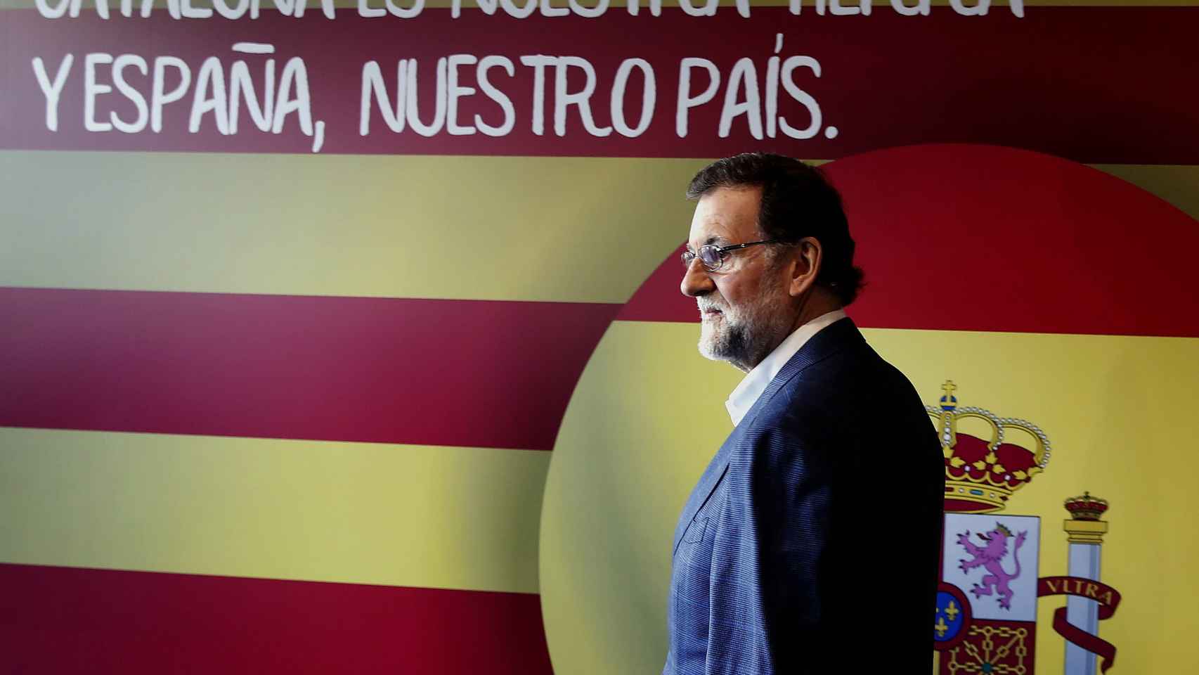 Mariano Rajoy en el acto de clausura del XIV congreso del PPC celebrado en L'Hospitalet (Barcelona).