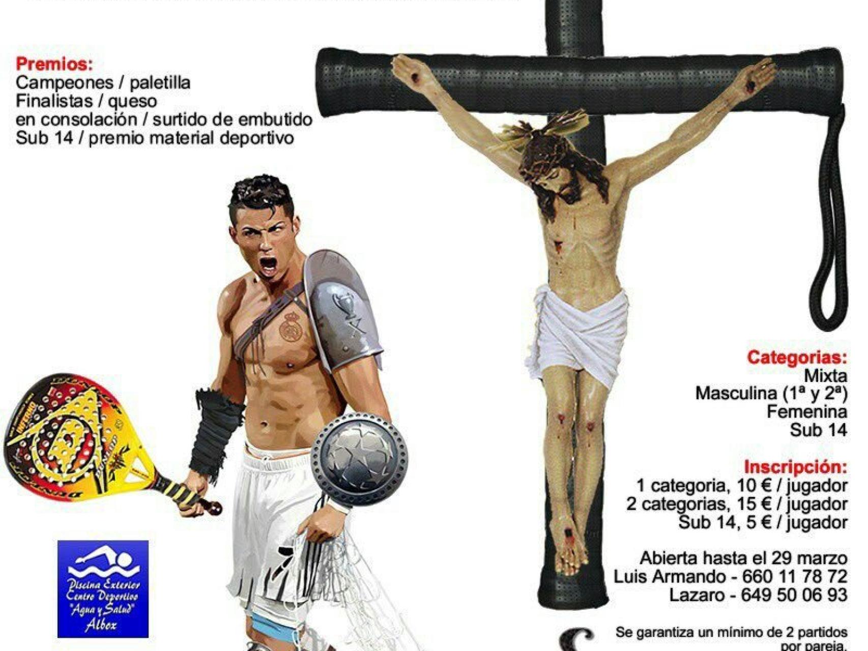 El inenarrable cartel del torneo de pádel de la Semana Santa de Albox que ha conquistado Internet