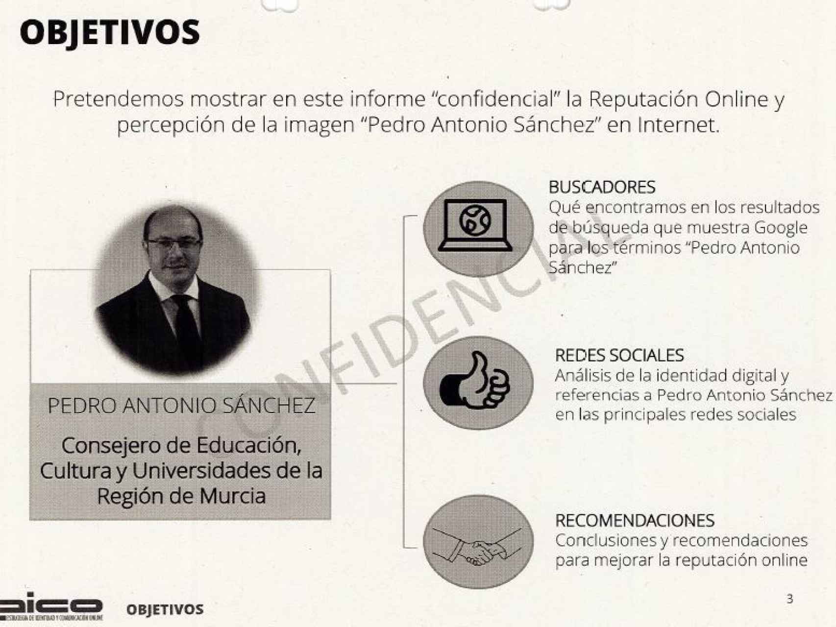 informe de Eico sobre Pedro Antonio Sánchez