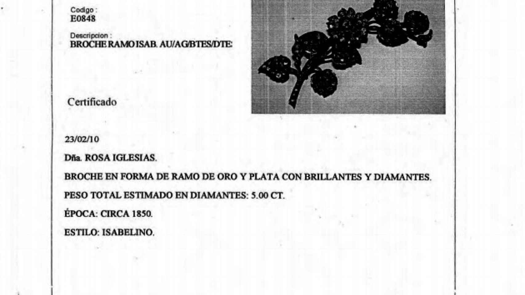 Uno de los certificados encontrados en casa del tesorero del PP de Madrid.