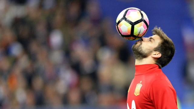 Gerard Piqué, antes del Francia-España.